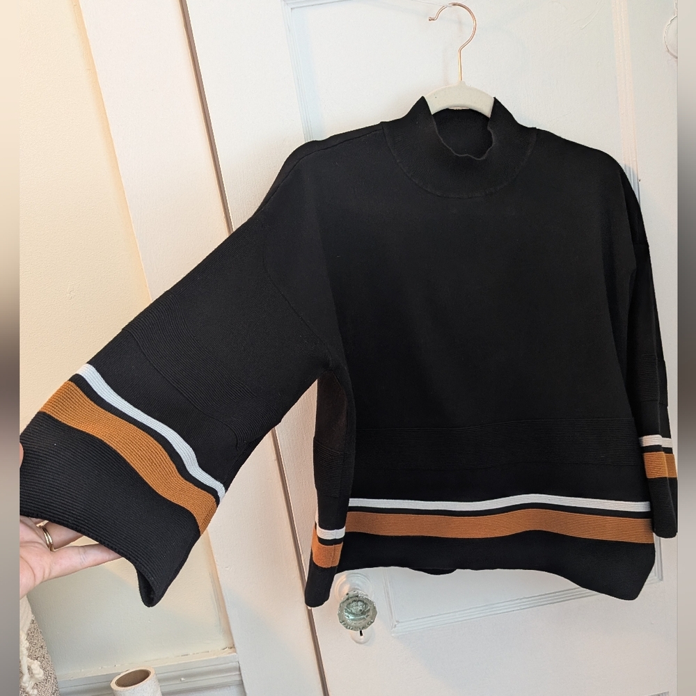 Hobbs London Black Mock Neck Sweater - Size L - Picture 10 of 12